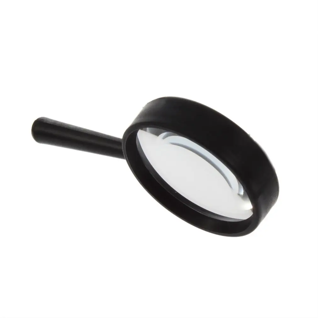 Mini Pocket Magnifying Glass Lens R25mm Hand Held 5X Magnifying Top Handheld Reading Magnifier Acrylic eading Microscope