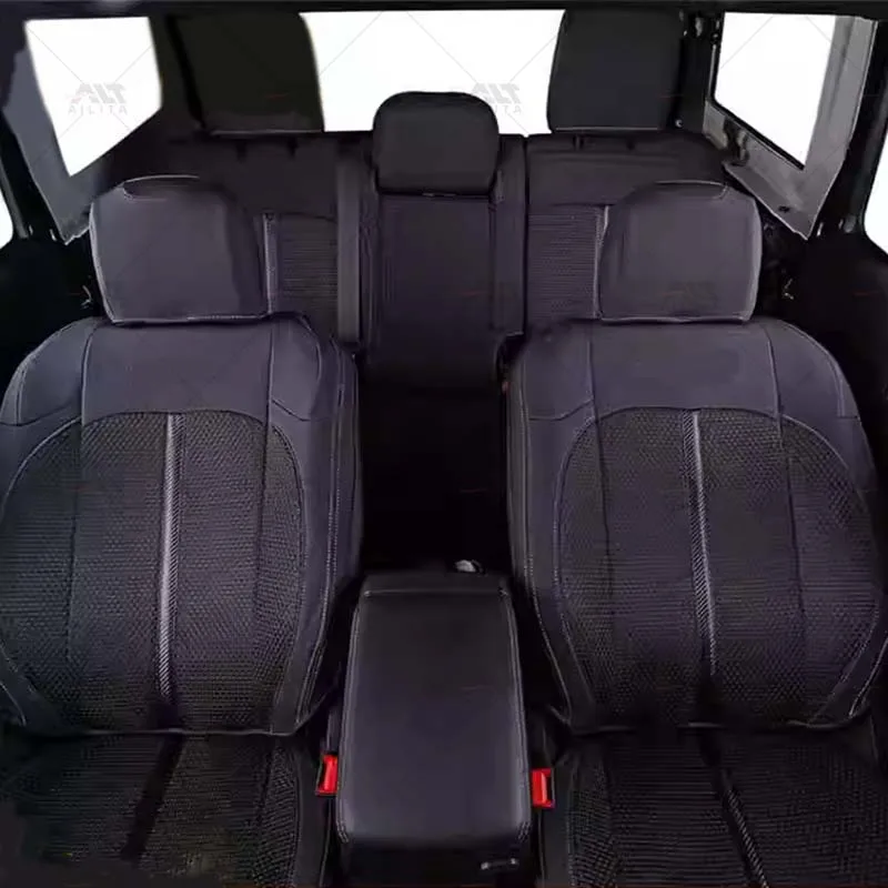 

Hot Sale Interior Seat Kits Custom Car Seat Covers Leather Front Rear Seat Covers Cushion forJe ep Wrangler JL 2025 Accessories