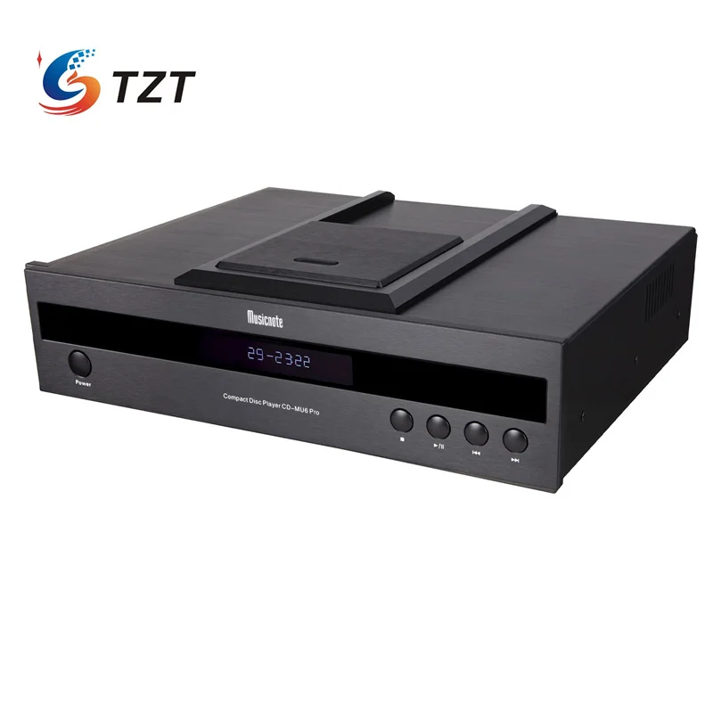 TZT Musicnote CD-MU6 Pro Compact Disc Player Professional Hifi CD Player (Silver/Black with USB Input Port)