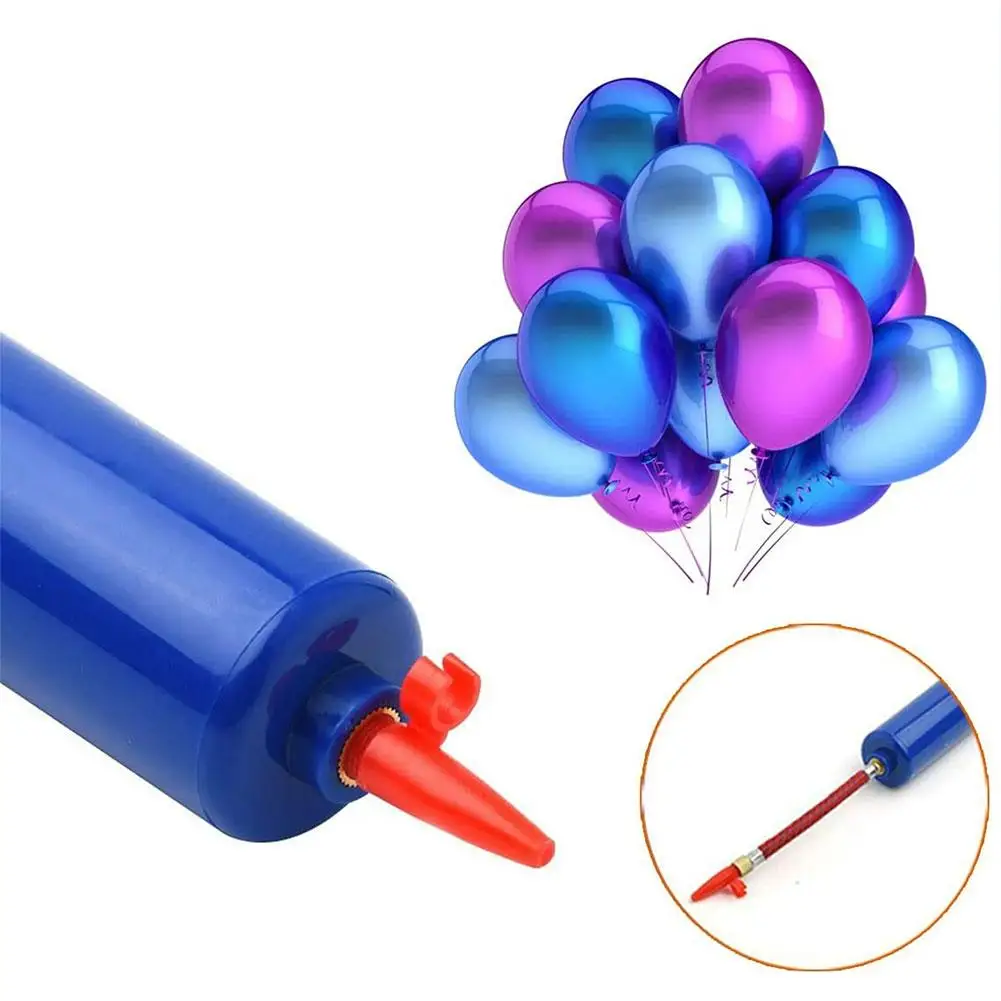 Ball Pump Set Hose Volleyball Football Basketball With Needle Hand Air Pump Balloon Ball Inflator Portable