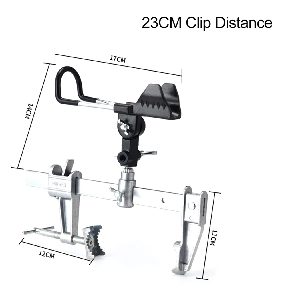 Adjustable 360 Clamp On Type fishing Rod Bracket Boat Fishing Rod Holders Bridge Railing Hand Pole Sea Pole Turret Support