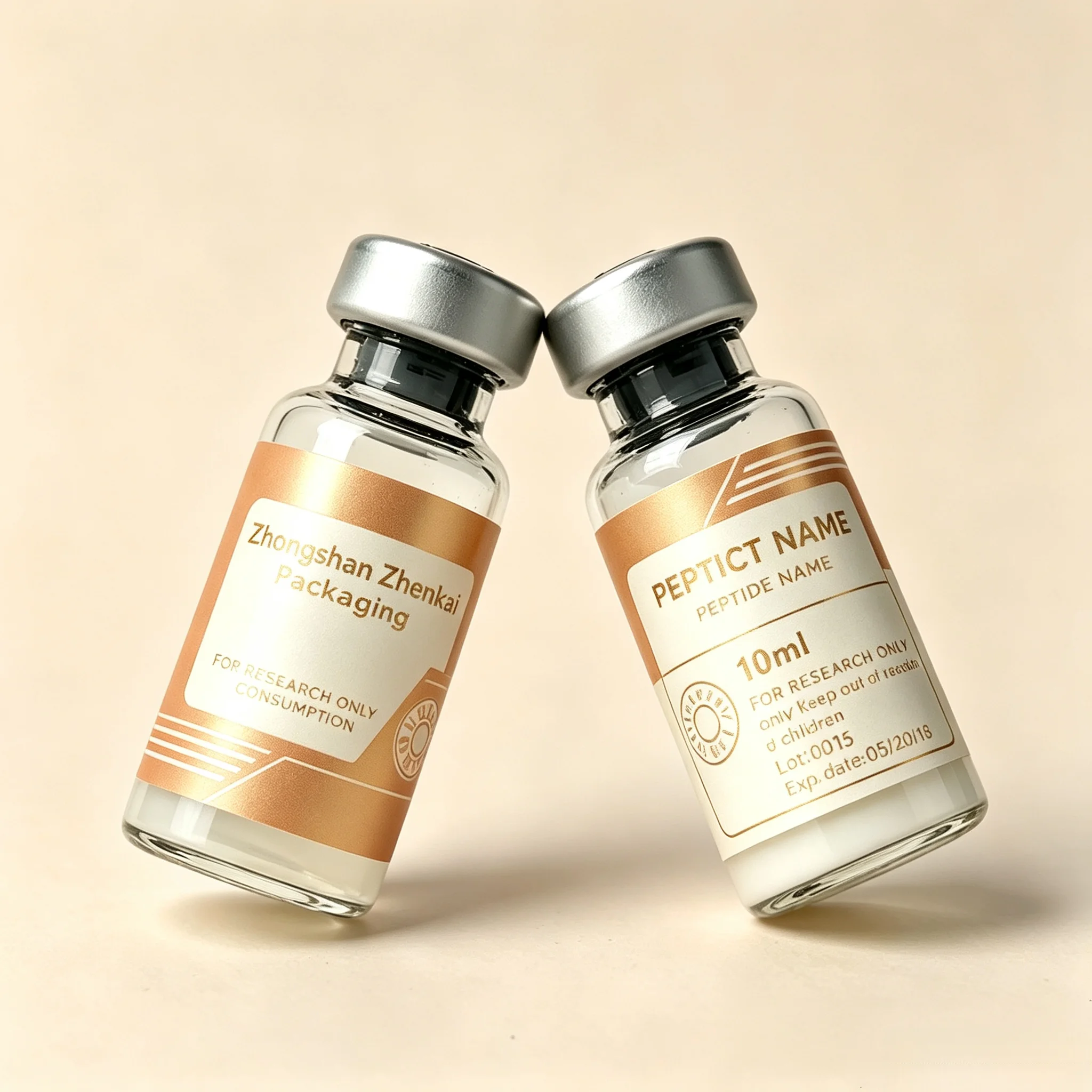 Peptide Product Pack Accessories,Non-toxic Vinyl Stickers,Industrial Labels and Custom Boxes for 3ml 5ml 10ml Sizes