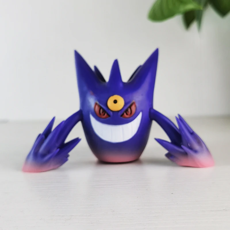 Figura anime Pokemon Demone Gengar Viola Bianco Gengar Modello Decorazione Animazione Settimana Modello Decorazione interna Regalo di Natale per bambini