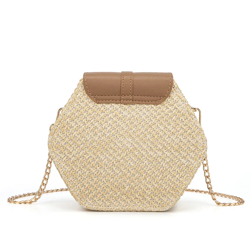 2024 Nouveau! Petit sac en paille pour femmes. Losange chic JO. Initié. Polyvalent pour la plage et 03/. Nouveau