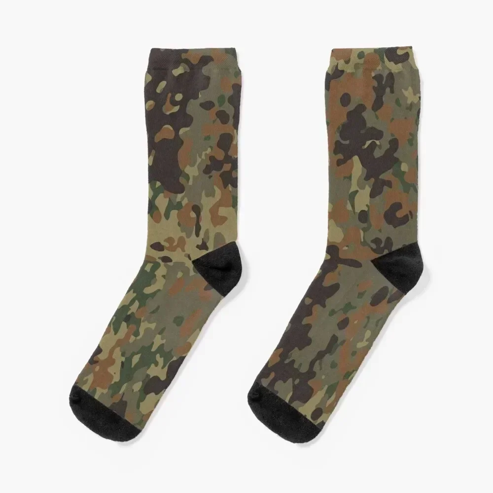 

Flecktarn Pattern camouflage Socks halloween funny gifts Women Socks Men's