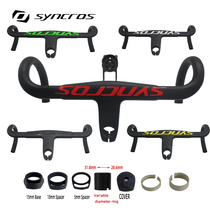 

Syncros carbon handlebar road bike integrated carbon stem bicycle frame parts with 31.8mm 28.6mm carbon bike frme handelbar