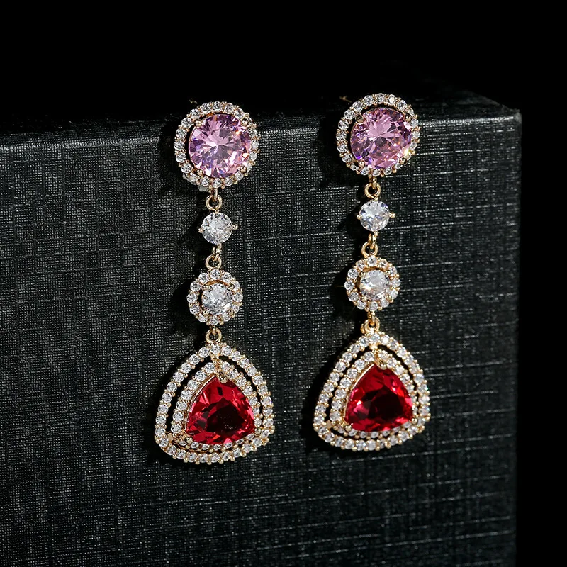 

Elegant and Charming Earrings Drops Patchwork Women's Set Cubic Zirconia Set for Prom Daily Dating Accessories E58