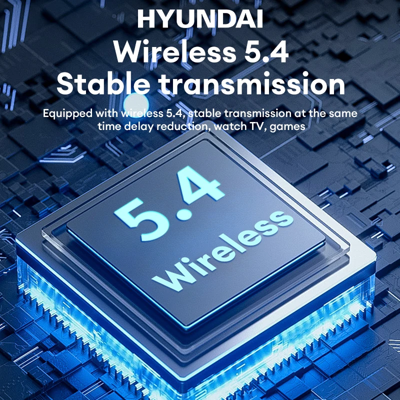 Choice HYUNDAI SpaceAi pro In-Ear Headphones Touch Control Earbuds Color Screen Bluetooth Wireless Ultra Long Battery Life