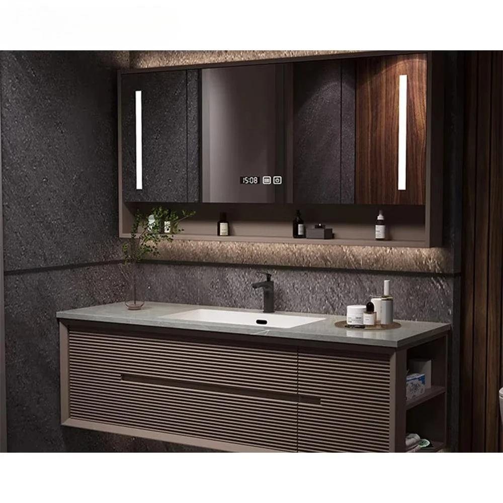 

-Custom Wooden Bathroom Cabinet Modern Bathroom Vanity with Sink