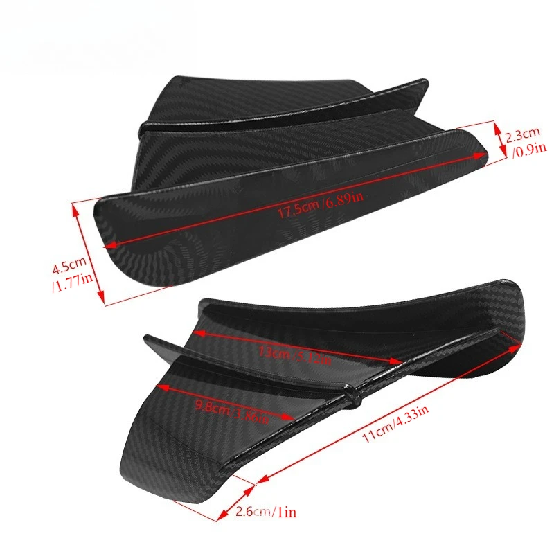 Motorcycle Parts Modification, Side Wind Knife, Racing Car, Fixed Wind Wing, Universal Guide Cover, Side Wind Spoiler Guide Wing