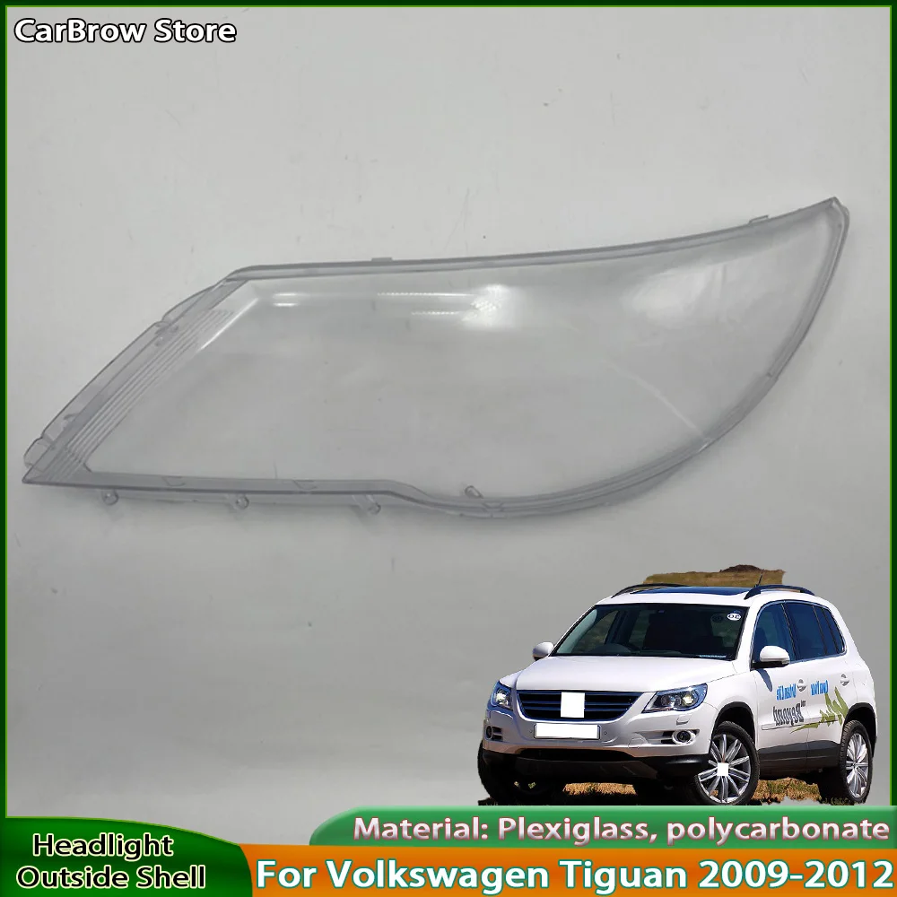 

For VW Volkswagen Tiguan 2009 to 2012 Car Head Light Lamp Caps Headlamp Shell Transparent Lampshade Lampcover Headlight Cover