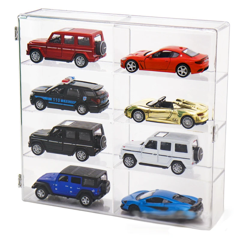 Model Car Display Box 1/64,1/24 Diorama Garage Carpark Acrylic Model Scene Toys Set Gifts For Children Collection(Without cars)