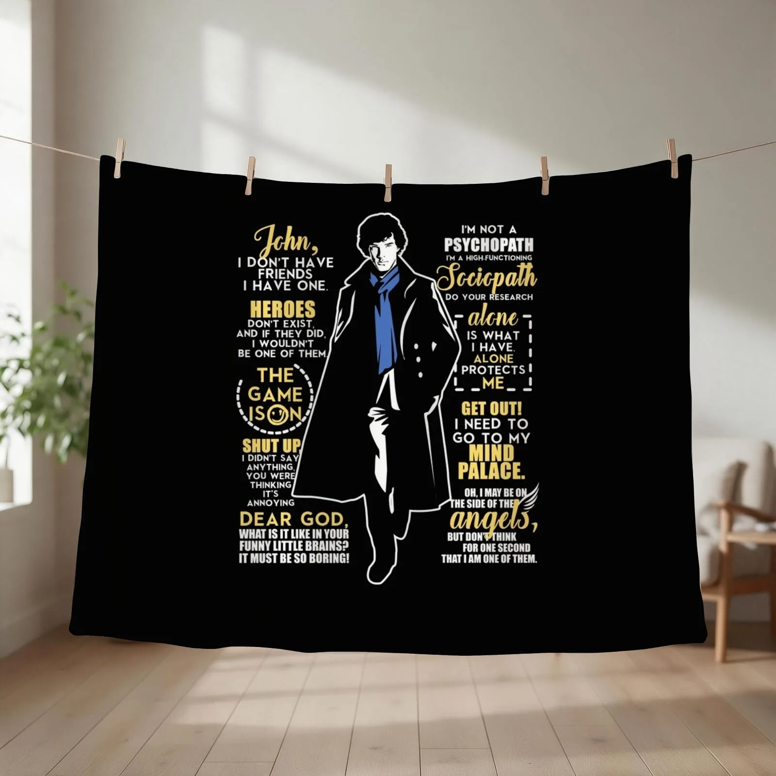 Detective Quotes V3.0 Throw Blanket couch cozy soft plush fuzzy picnic outdoor blanket