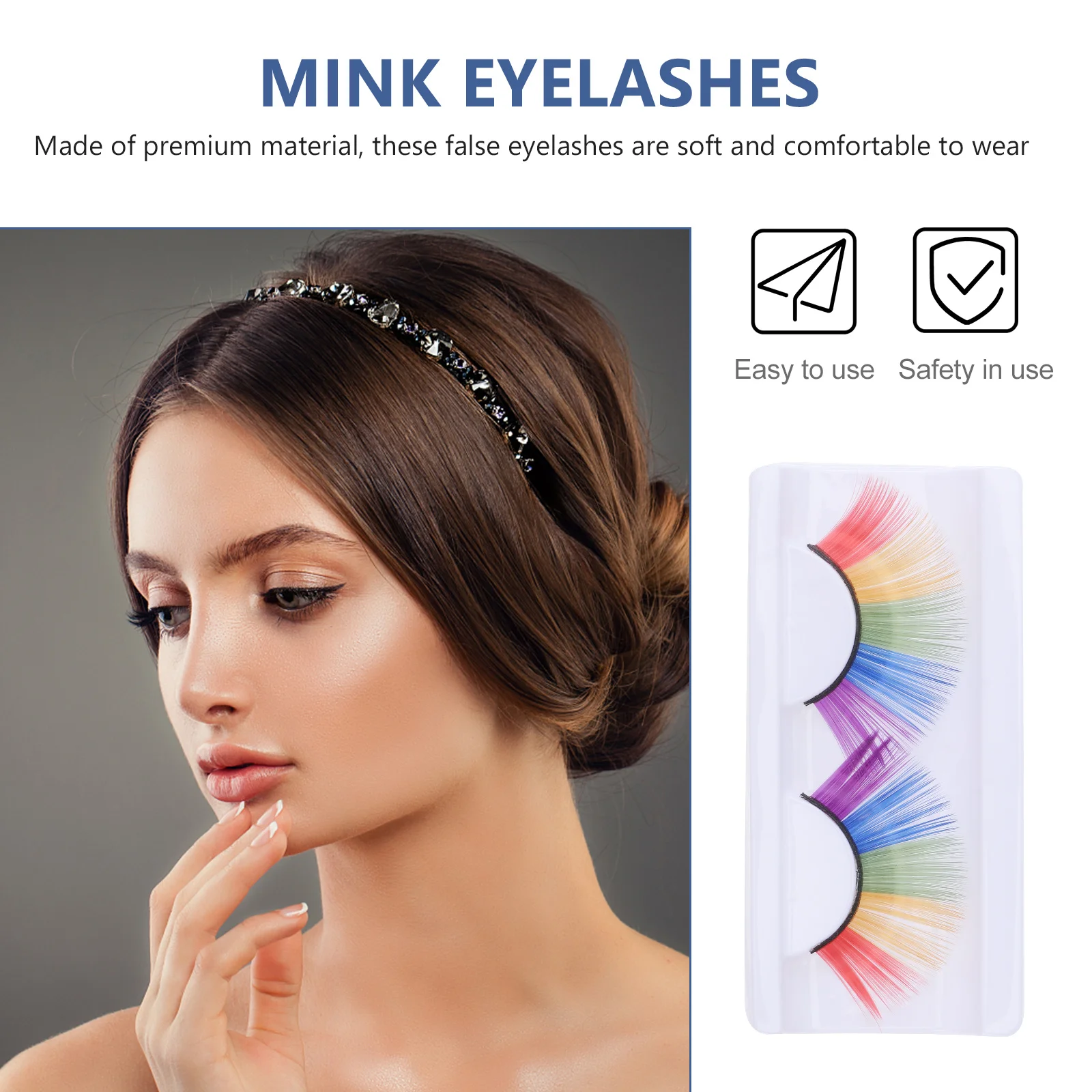 ขนตาปลอม 3 คู่ ดีไซน์เก๋ไม่ซ้ำใคร สวมใส่สบาย เหมาะสำหรับแต่งหน้าฮาโลวีน งานคาร์นิวัล ปาร์ตี้  อุปกรณ์ตกแต่งดวงตา ขนตาปลอมวิ้งๆ