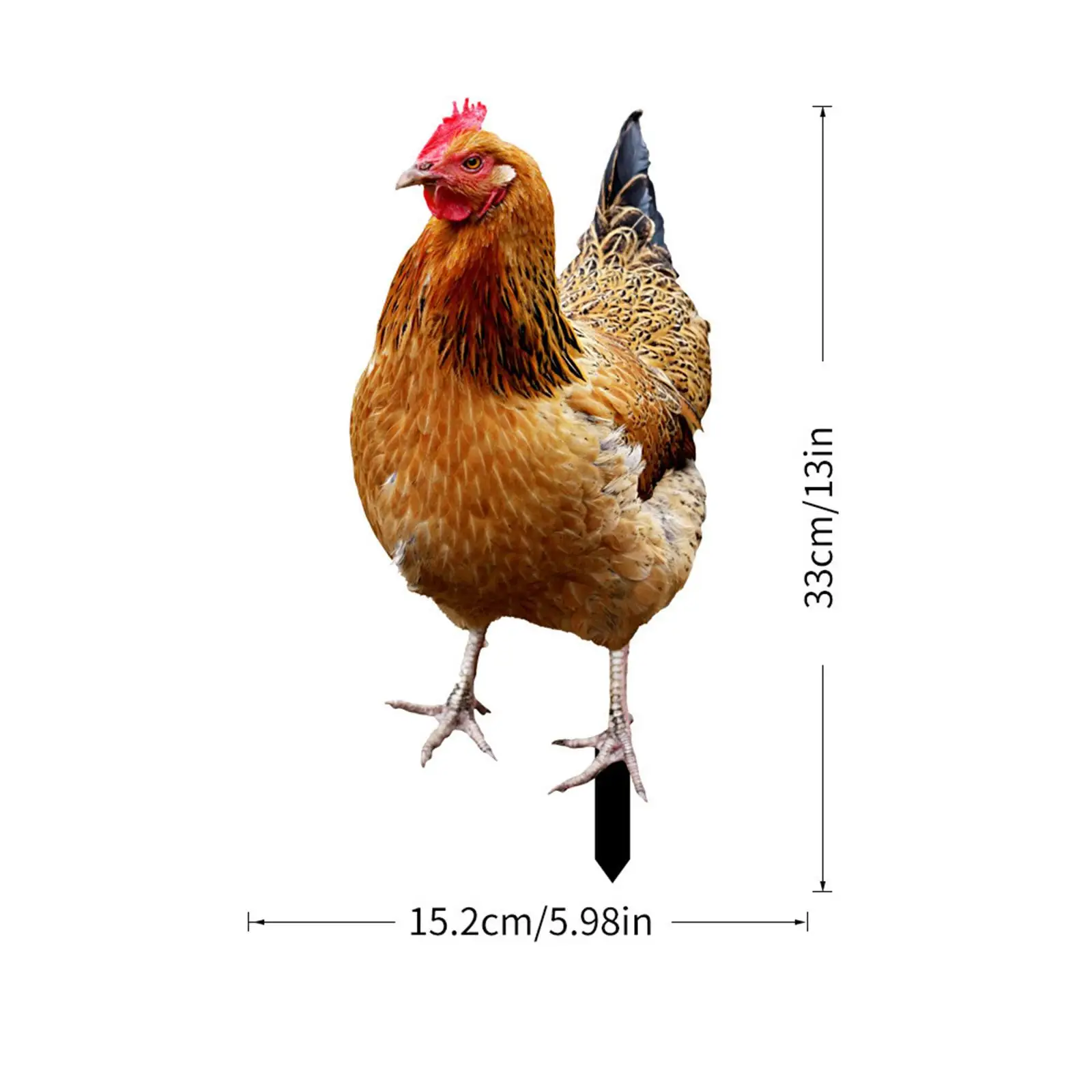 Hen Garden Stake Lifelike Yard Sign Yard Art Chicken Ground Insert Animal Ornament for Floor Farmhouse Backyard Courtyard Decor