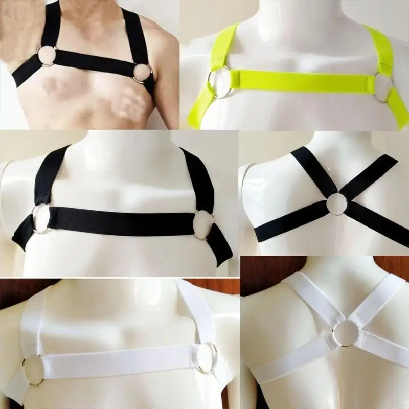 Y88A Punk Men Cablatura per cablaggio Muscoli Muscoli Abiti per festa della Cintura Protettore Accessori per feste