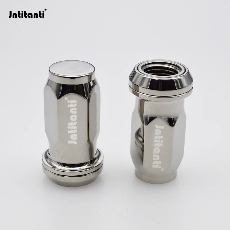 

Jntitanti Auto Parts Gr.5 Titanium Floating Washer Cone Seat M14*1.5*45mm Titanium Lug Nut for Jeep Land Rover Tesla Cherokee