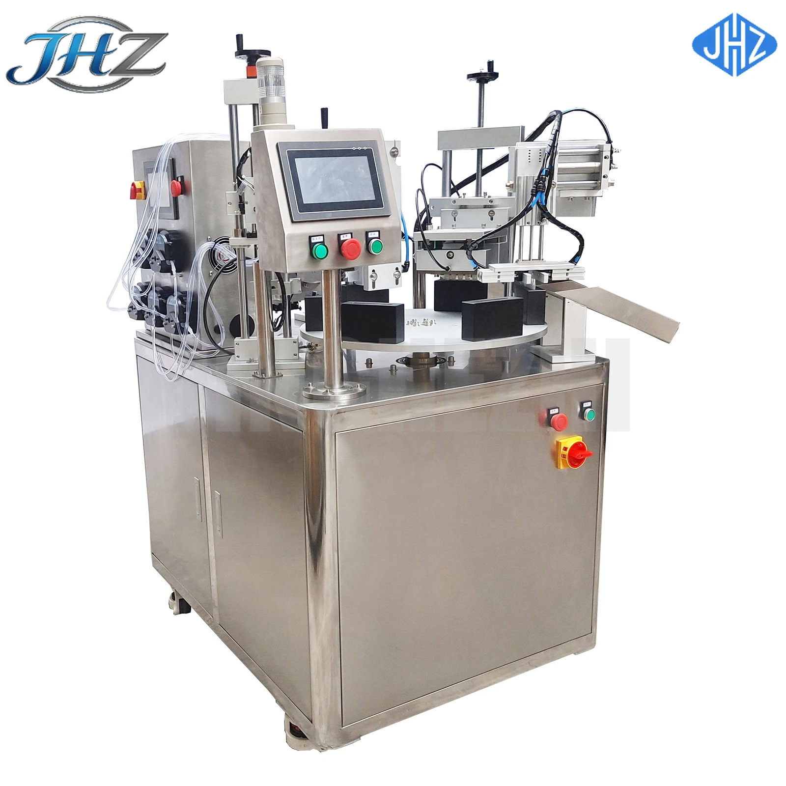 JHZ for 5 in 1 Row Vertical Body Lotion Paste Cream Tube Filling and Sealing Machine Tube Fill Seal Machine
