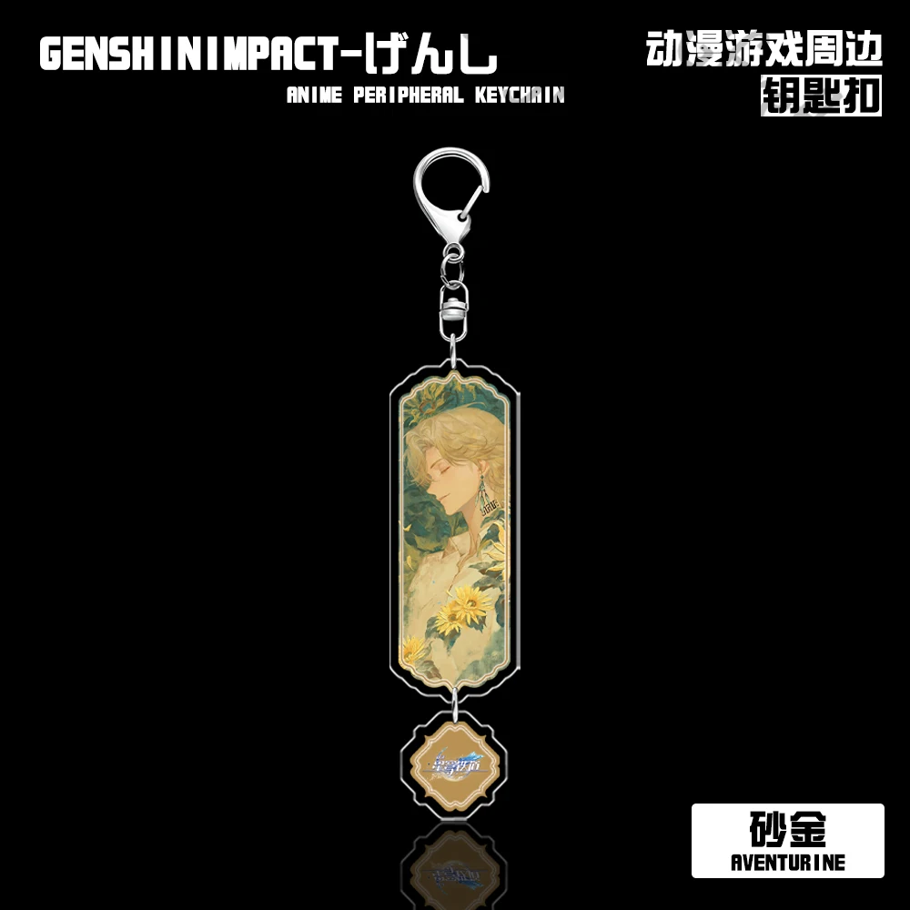 Anime Honkai: Star Rail Acrilico Avventurina Appeso Goccia Ciondolo Portachiavi Cinghia Domenica Interlayer Gioco Ambito Robin Regalo