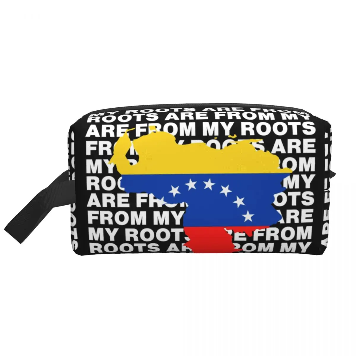 Custom My Roots Are From Venezuela Travel Cosmetic Bag Republic of Venezuela Pround Toiletry Makeup Organizer Storage Dopp Kit