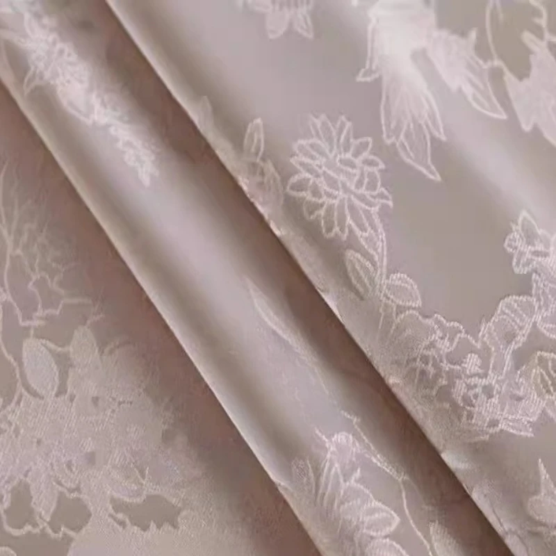 Имитация шелковой лозы, жаккардовая ткань с темным узором, имитация уксусной кислоты, рубашка с лямкой на шее Ципао, юбка с конским лицом, ткань для одежды ханьфу