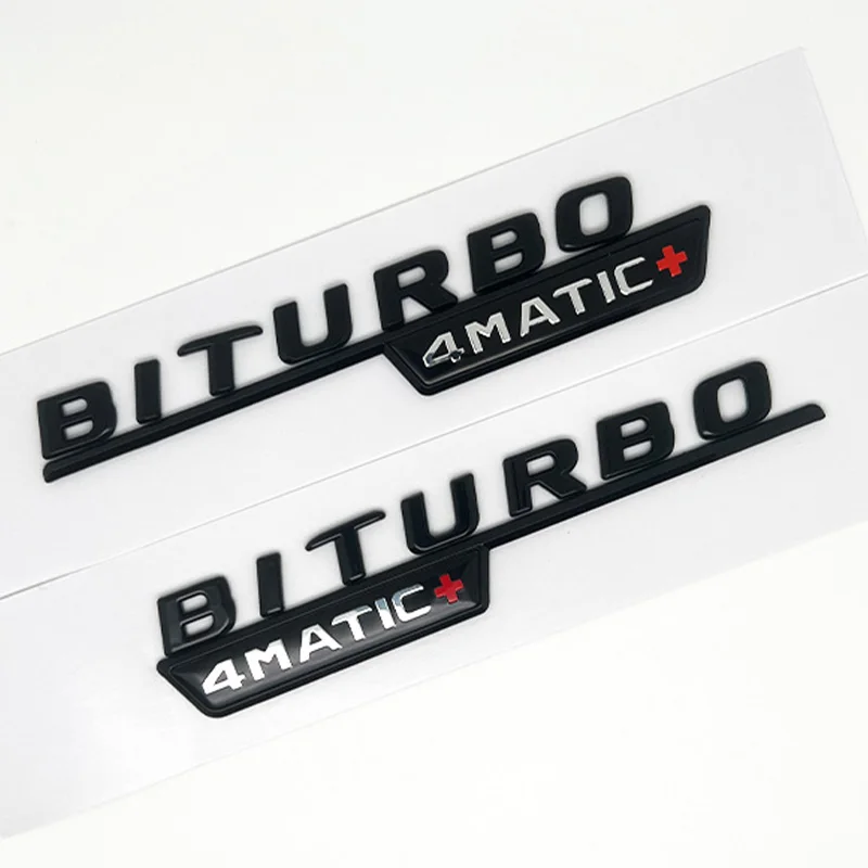 3D guardabarros de coche BITURBO 4MATIC شارة شعار pegatina الفقرة مرسيدس C43 AMG W205 W204 E43 W213 W212 GLC43 GLE43 W166