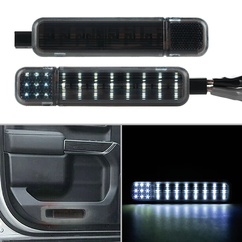 Luz indicadora de Panel de puerta Interior delantera de coche, 12V, luz LED para Hummer H2/Chevrolet Silverado, piezas de Suburban 15021517,15021518