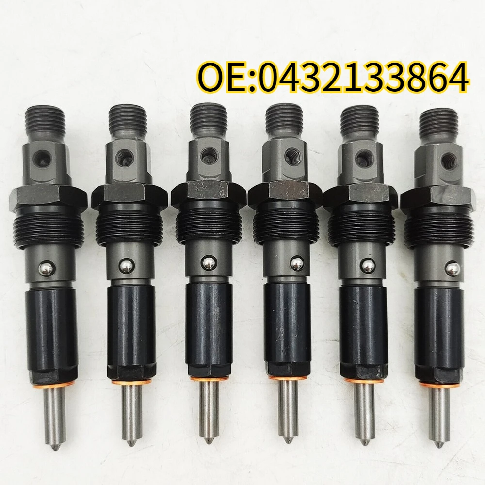 

For 6PCS 0432133864 50HP Upgrade Fuel Injectors Bosch Fits For 1994-1998 Dodge Ram 5.9L Diesel