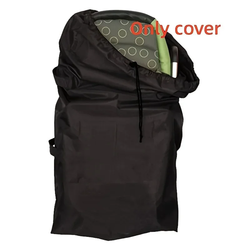 Large Capacity Baby Stroller Storage Bag with Hand Strap Waterproof Oxford Cloth Black Dust Cover Organizer for Travel