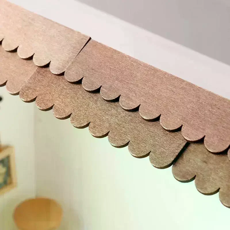 12 Stuks Poppenhuis Houten Dak Tegels Gordelroos Dakrand Model Poppenhuis Micro Bouw Props Poppenhuis Fantasiespel Speelgoed