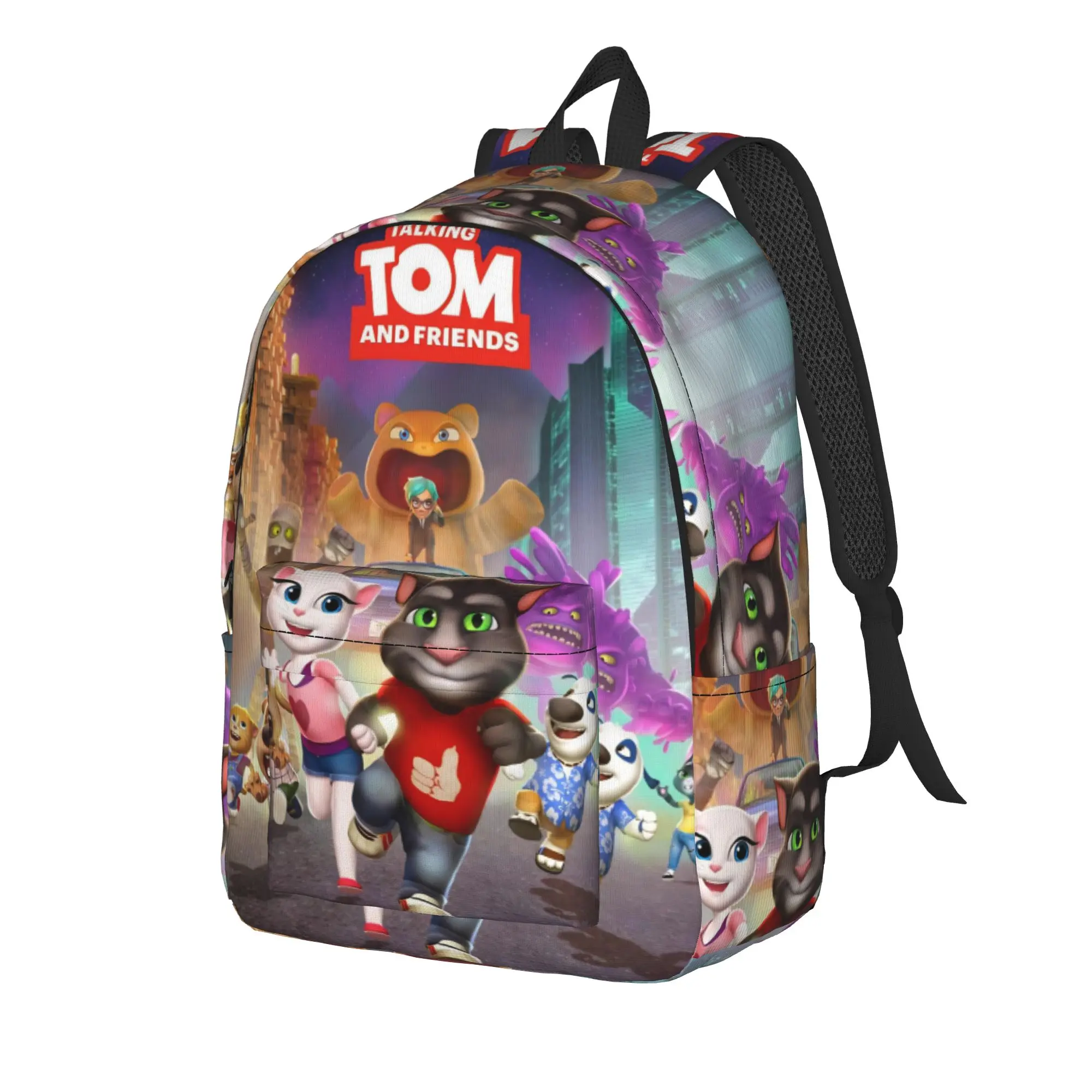 T-Talking T-Tom And F-Friends Backpack for Men Women Cool High School Business Daypack  Laptop Shoulder Bag Outdoor