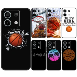 Sport Love Basketball Case For Xiaomi Redmi Note 13 Pro 12 11 8 9 10 Redmi Note 12S 11S 10S 9S 10C 12C 13C Cover