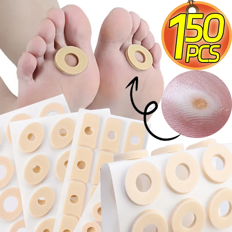 Callus Cushions Shoes Heel Pad 15/45PCS Anti-wear Foot Blisters Foam Round Toe Foot Corn Bunion Protectors Pad Wart Corn Removal