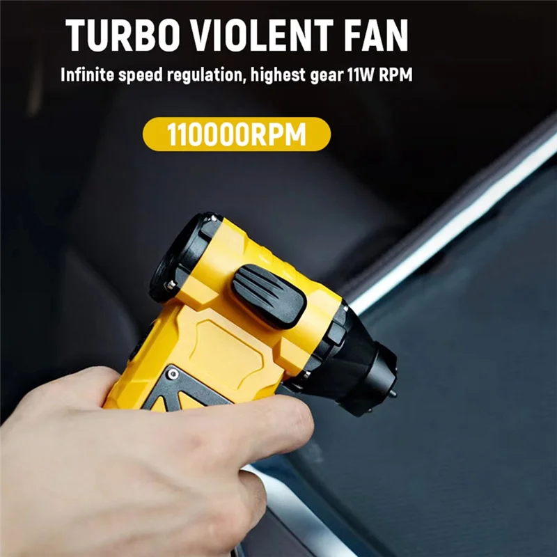 ABVI-Mini Turbo Jet Fan Rechargeable Brushless Motor 110000RPM Speed Vacuum Cleaner For Computer Keyboard Outdoor Car Home
