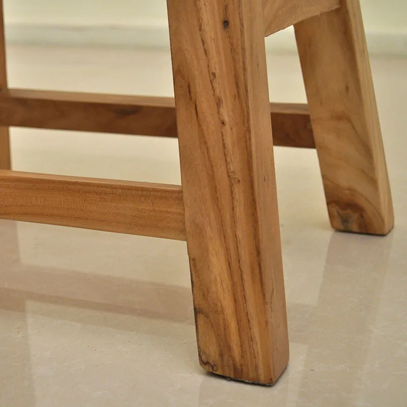 Old elm concave stool for changing shoes, home use all-solid wood dining stool, vintage restaurant saddle stool, factory direct