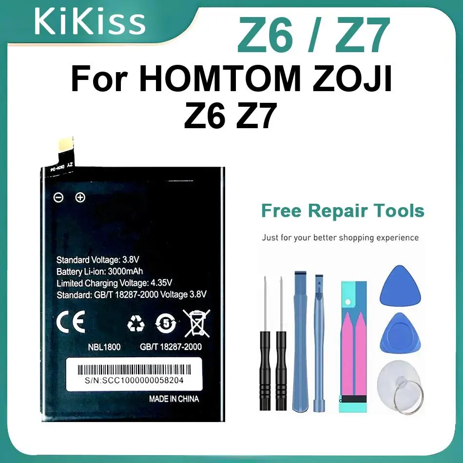 

Аккумуляторы Z6 / Z7 для HOMTOM ZOJI, перезаряжаемые, 3000 мАч, для мобильных телефонов