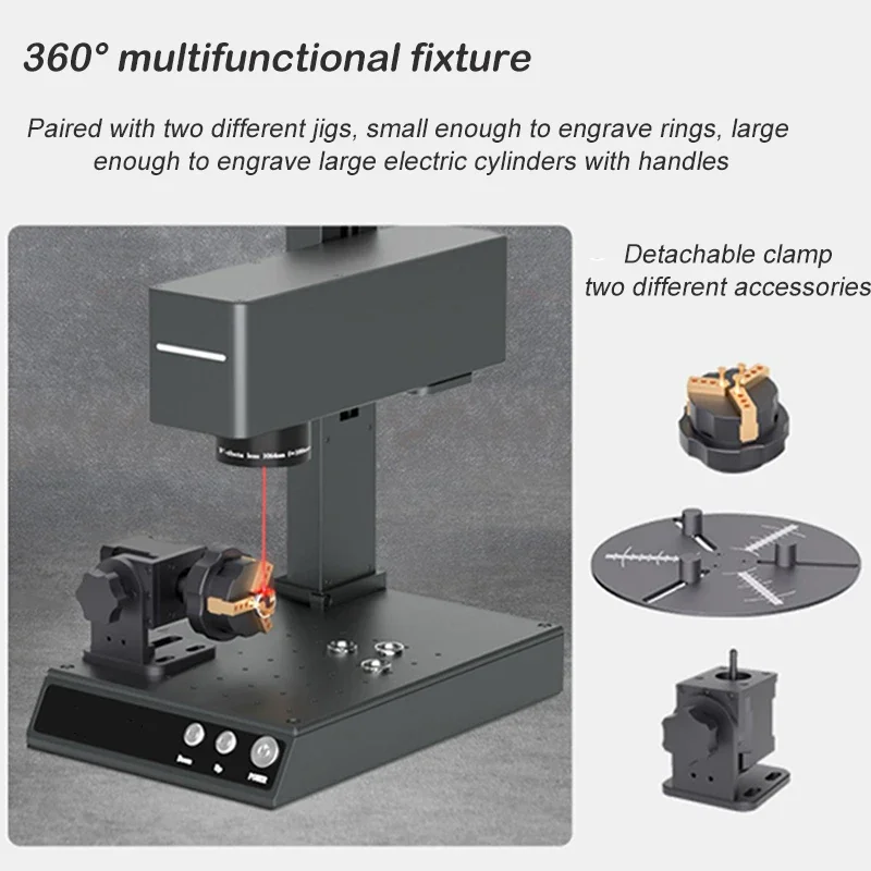 10W Fiber Laser Marking Machine Dual Light All Material Plastic Stainless Steel Coding Machine Automatic Small Metal Carving