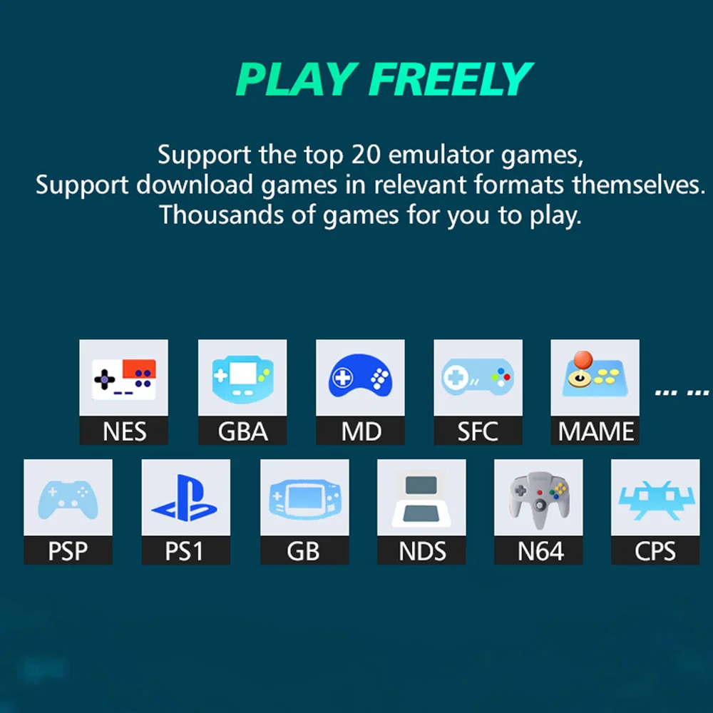 Tolex R43S لعبة وحدة التحكم 4.3 بوصة IPS شاشة مفتوحة المصدر نظام لينكس 20 + أجهزة المحاكاة HD الناتج ريترو لعبة فيديو وحدة التحكم الصبي الهدايا #2