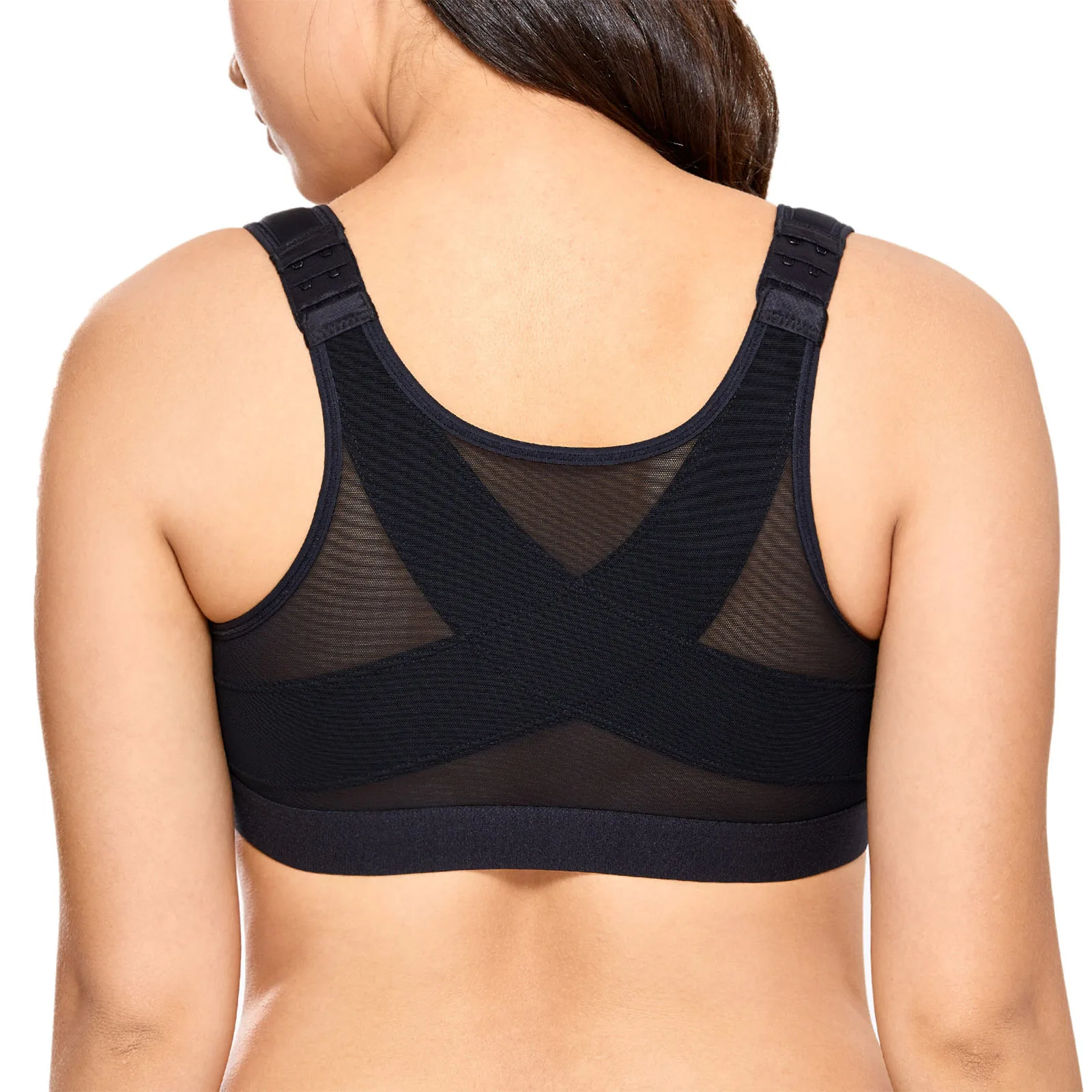 Reggiseno posturale con chiusura frontale per donna reggiseni senza ferretto con supporto per la schiena taglie forti a copertura totale a forma di