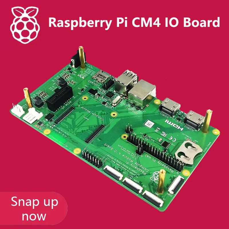 Raspberry Pi CM4 IO Board, Support Multiple Functional Interfaces PCIE Slot