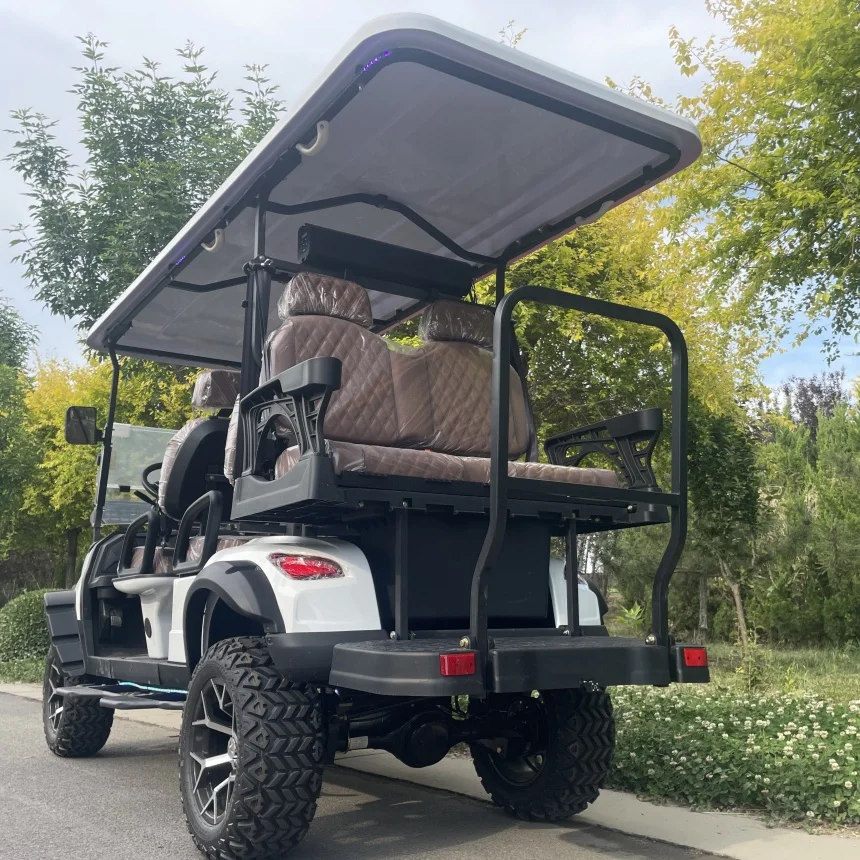 

CE Approved Electric Bike 60V 72V Lithium Battery China 6 Seaters Double Wishbone Independent Suspension Electric Golf Cart
