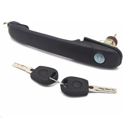 6K0837205 6K0837206 Front Left Right Door Handle With Lock Barrel For FORD GALAXY SHARAN ALHAMBRA 33Mm Pin Length