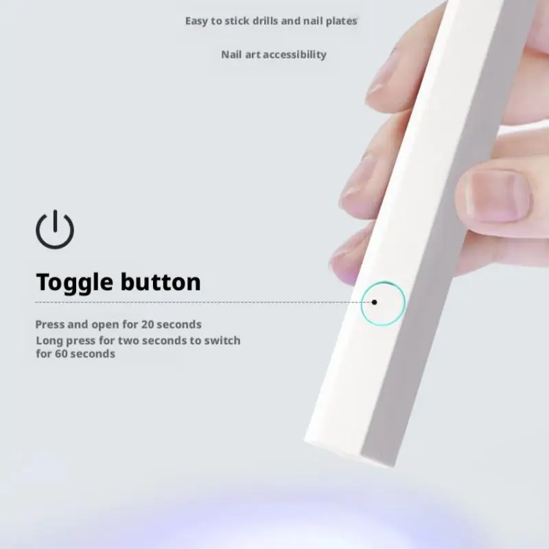 

Портативная мини-лампа для фототерапии ногтей с USB-зарядкой, ручная лампа для сушки гель-лака, для нейл-арта