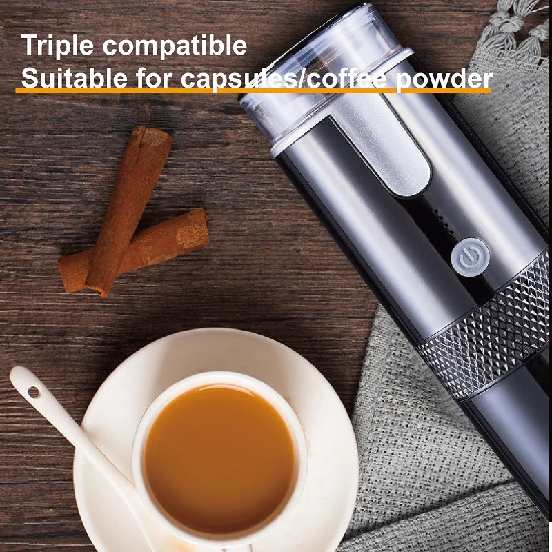 ماكينة صنع القهوة الكهربائية USB قابلة للشحن ماكينة القهوة بالكبسولات للسفر في الهواء الطلق ماكينة القهوة المحمولة إبريق قهوة وعاء موكا صغير