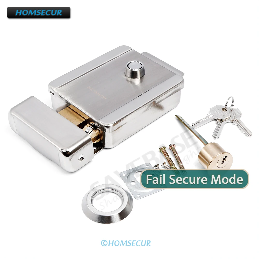 الفولاذ المقاوم للصدأ DC12V فشل آمن مفتاح قفل الحافة الكهربائية فتح للتحكم في الوصول فيديو باب الهاتف الاتصال الداخلي أمن الوطن