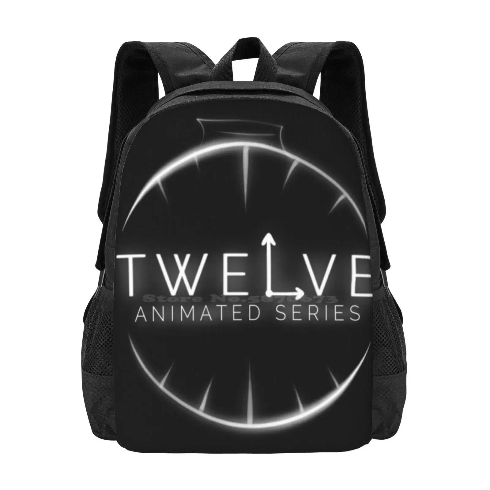 

Twelve Clock Logo School Bags Travel Laptop Backpack Twelve Animated Series Youtube Petpyves Animation Characters 12