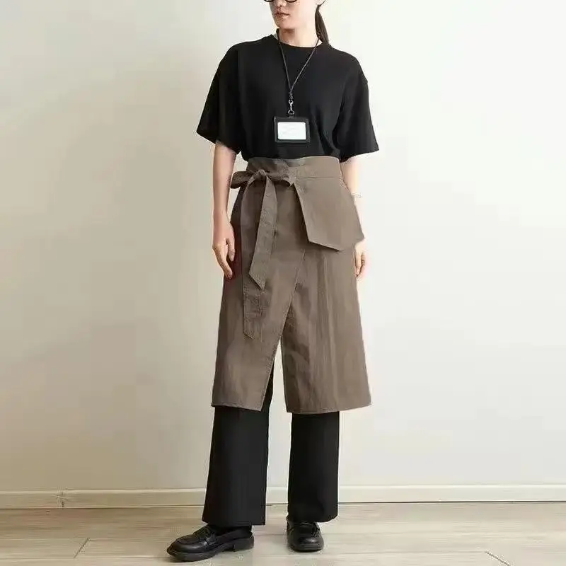 ~Half Body Kitchen Apron Waterproof Aprons With Split Leg Design Coffee Shop Barber Home Cleaning Work Clothes