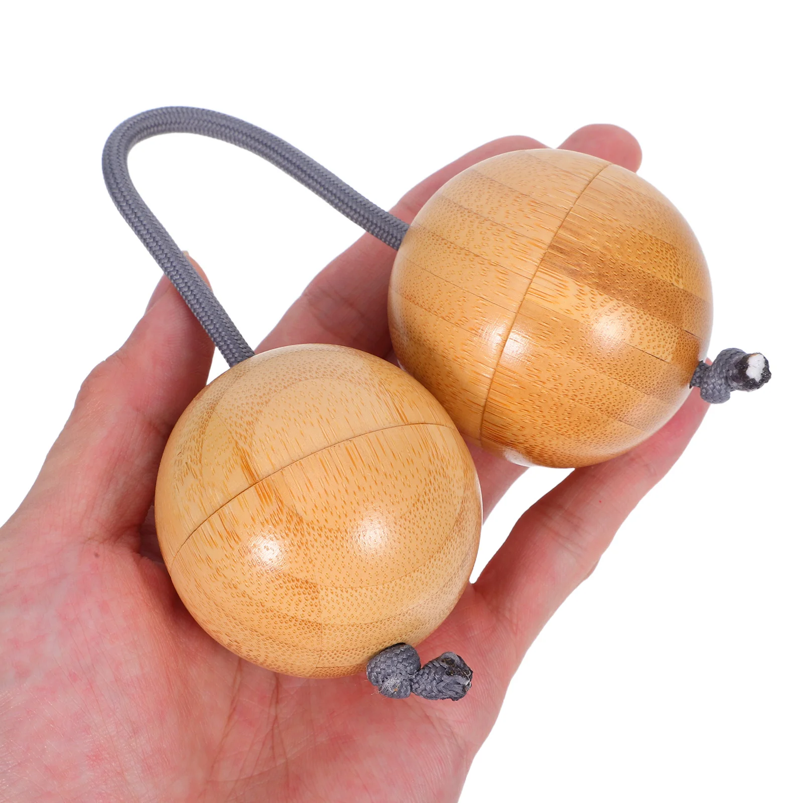 

1 Pair Sand Egg Asalato African Shakers Rhythm Fingertip Bamboo Wooden Sand Ball For Kashaka Instrument Adults Beginners