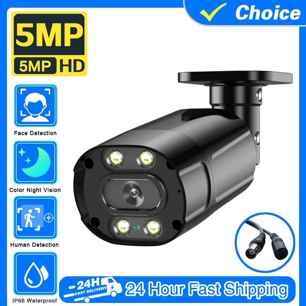 

H.265 5MP Surveillance CCTV Camera Vandalproof 5MP HD Camera Motion Face-Detection IR Cut Night Vision Big IP66 AHD Camera