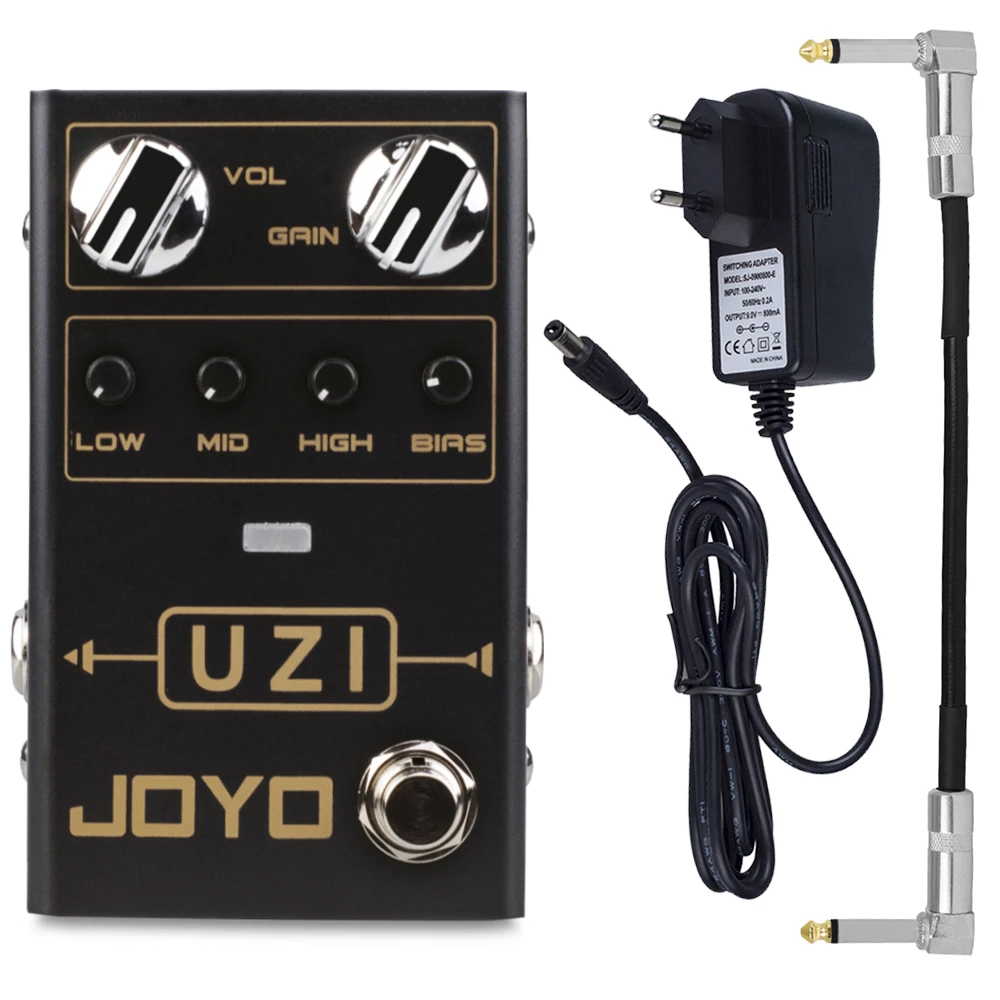 JOYO Guitar Effect Pedal R-03 UZI Heavy Metal Distortion High Gain Effect Pedal Between British Distortion & American Distortion